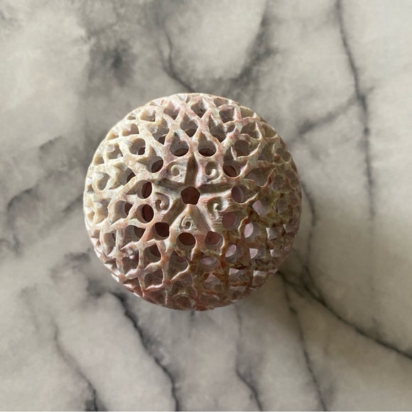 Carved Soapstone Incense Cone and Candle Burner - Picture 2 of 9